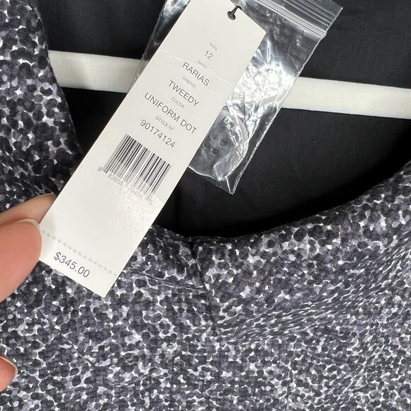 Theory NWT Rarias Tweedy Short Sleeve Blazer in Uniform Dot Size 12 NWT - Picture 10 of 10